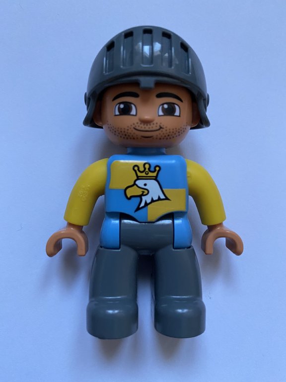 Lego Duplo Figur Ritter hellblau-gelb-grau