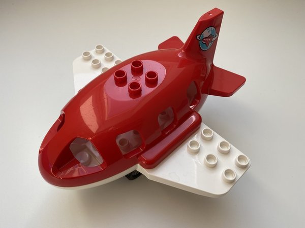Lego Duplo Flugzeug rot-weiß