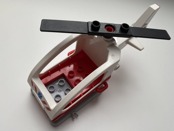 Lego Duplo Rettungshubschrauber in rot-weiß