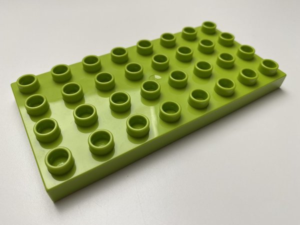 Lego Duplo Bauplatte 4x8 limetten-grün