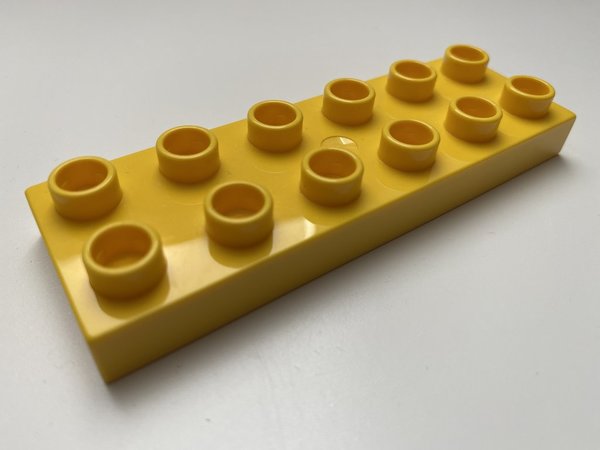 Lego Duplo Bauplatte 2x6 gelb
