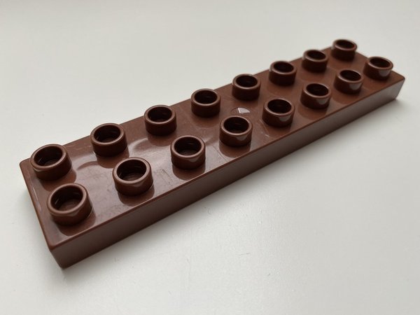 Lego Duplo Bauplatte 2x8 dunkel-braun