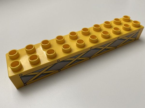 Lego Duplo Baustein Kran 2x10 gelb-grau