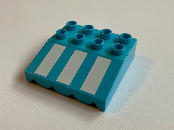 Lego Duplo Markise / Vordach türkisblau (hell)-weiß