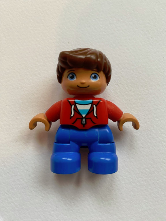 Lego Duplo Figur Kind / Junge - rot-blau