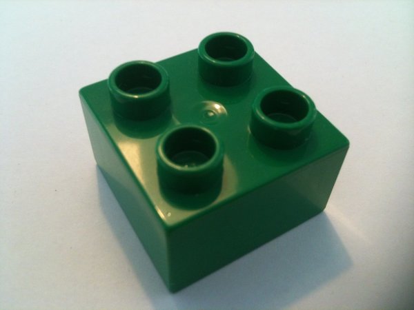 Lego Duplo Baustein 2x2 dunkel-grün