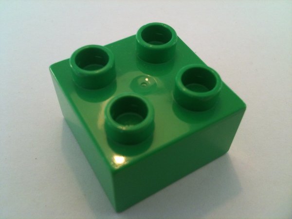 Lego Duplo Baustein 2x2 hell-grün