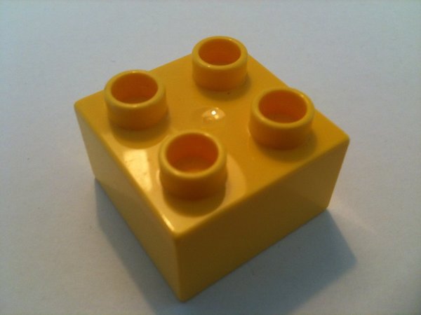 Lego Duplo Baustein 2x2 gelb